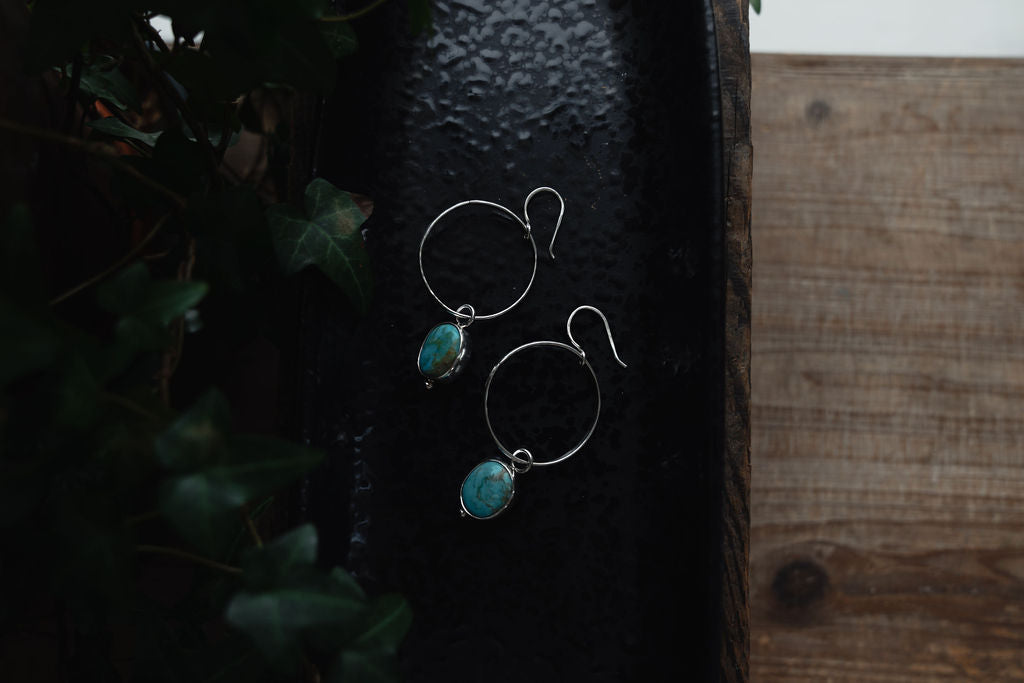 Rustic Royston Charm Hoops