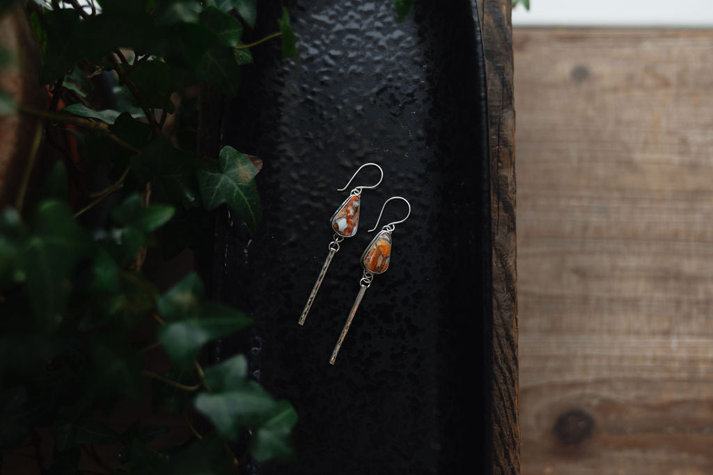 Spiny Oyster Drop Earrings