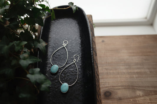 Large Kingman Turquoise Teardrops