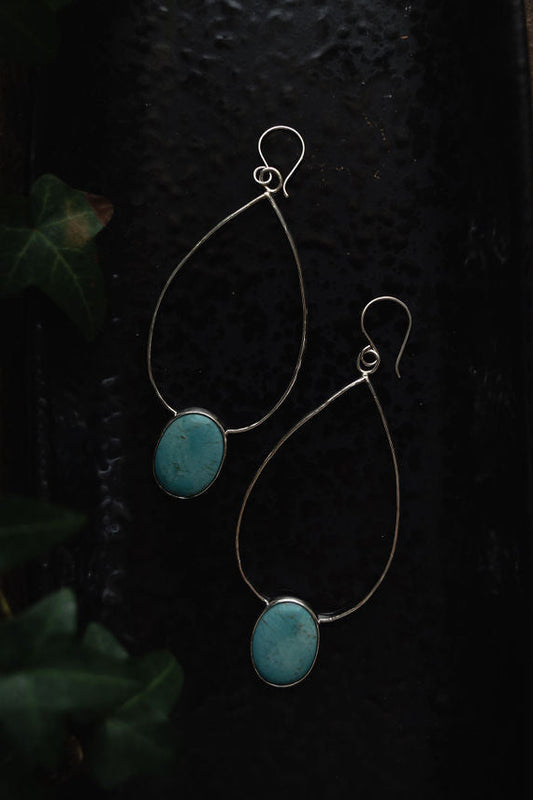 Large Kingman Turquoise Teardrops