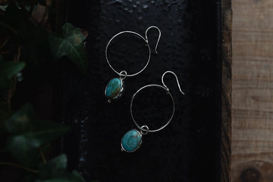 Rustic Royston Charm Hoops