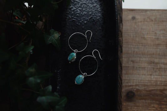 Rustic Royston Charm Hoops