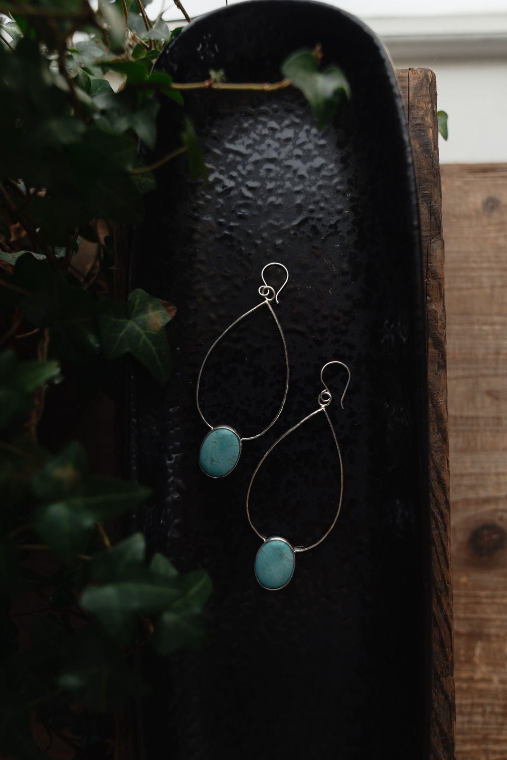 Large Kingman Turquoise Eeardrops