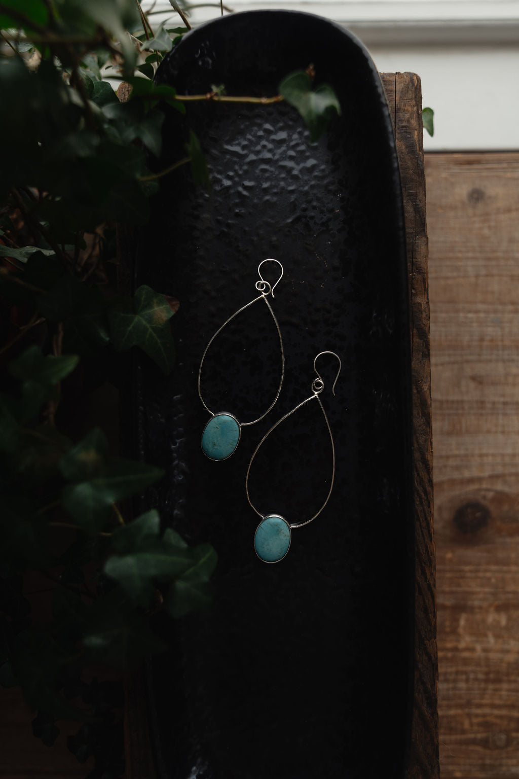 Large Kingman Turquoise Eeardrops